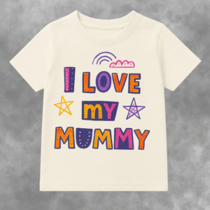 I Love My Mummy graphic tee for kids